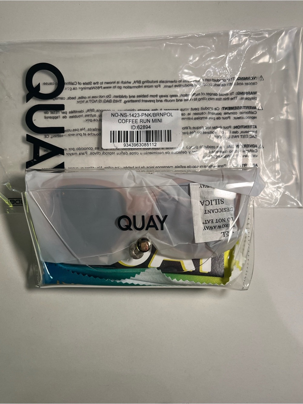 QUAY Coffee Run Mini - Pink frame / Brown Polarized lens Sunglasses- NWT - Picture 6 of 8